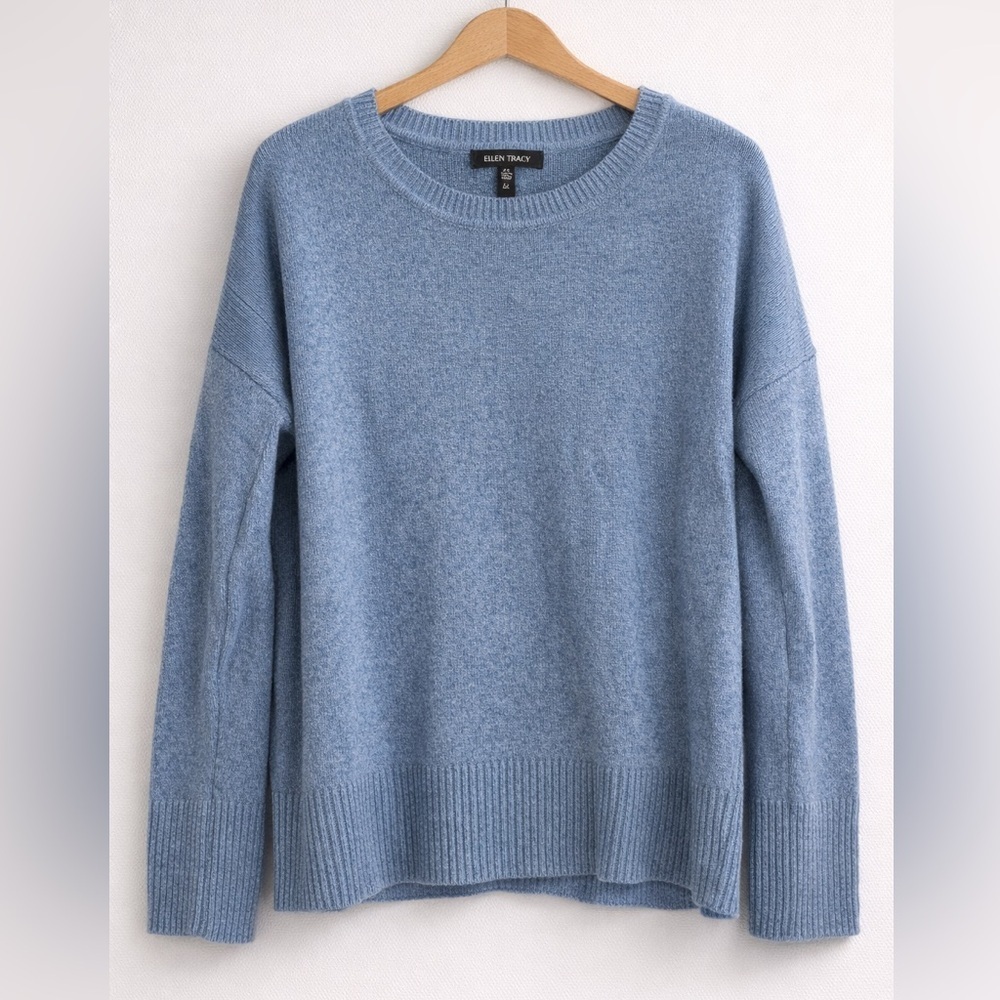 Ellen Tracy Bluebell Knit Sweater Women’s XL Soft Stretch Pullover